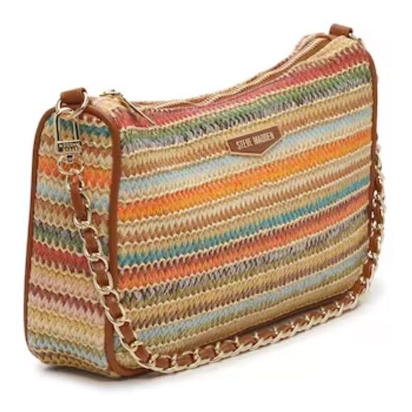 NWT Steve Madden (Bvettal) Straw Crossbody w/ AirPod Case Pouch - Picture 14 of 15